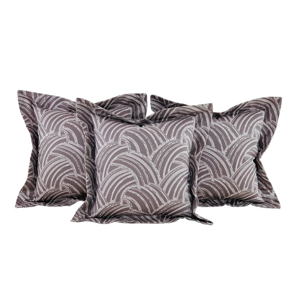 3 Pc Set Vicki Payne Free Spirit Gray Modern Abstract "feathers" Pillow Covers